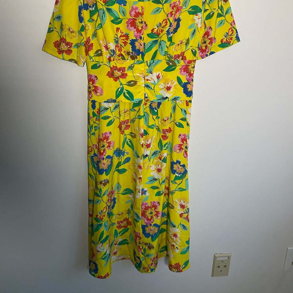 Kate Spade Yellow Floral Midi Dress - Picture 6 of 7